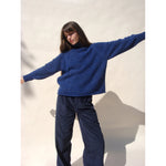 noor turtleneck in cobalt