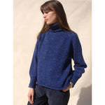 noor turtleneck in cobalt