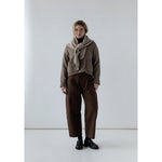 felted shawl scarf in oatmeal