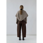 felted shawl scarf in oatmeal