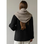 felted shawl scarf in oatmeal