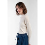 isla rib top in cream