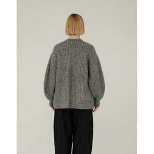 marine cardigan in granite