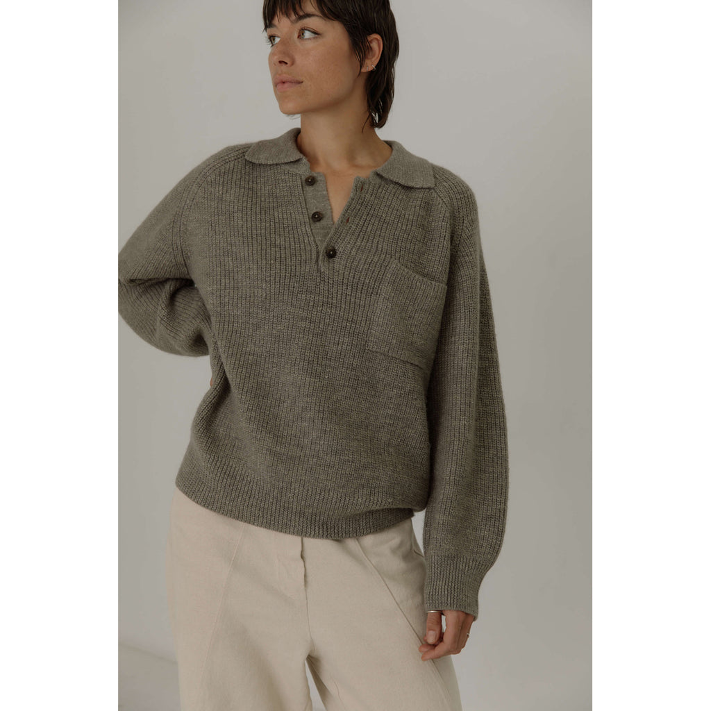 Bare Knitwear Stanley Pullover Marble Grey
