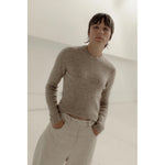 marin rib top in wheat