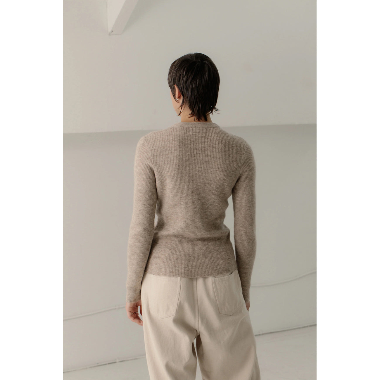 marin rib top in wheat