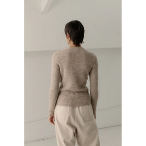 marin rib top in wheat