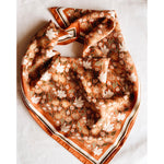 silk bandana in botanical garden