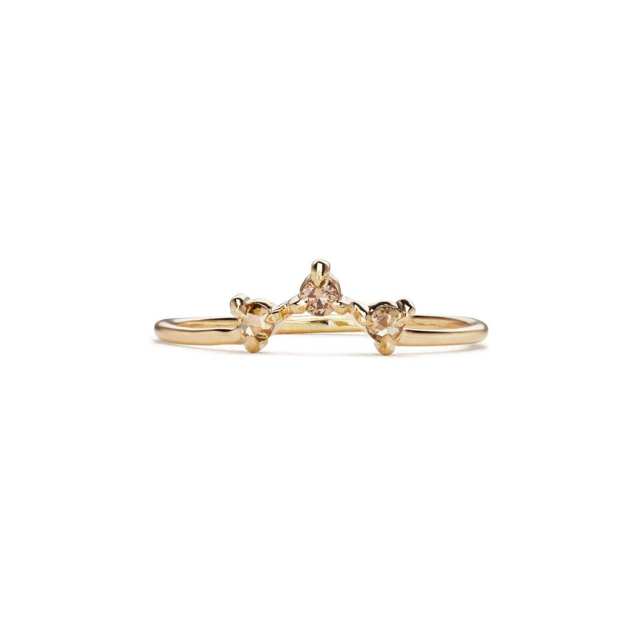 willow ring: champagne diamonds