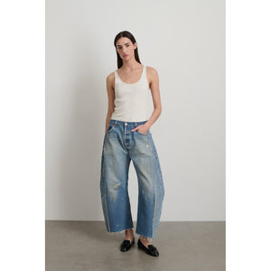 vintage lasso jean w/ hand tatted lace