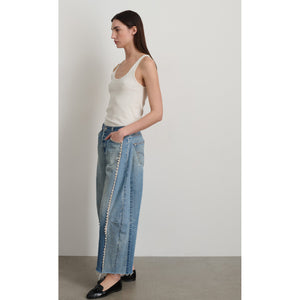 vintage lasso jean w/ hand tatted lace