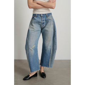 vintage lasso jean w/ hand tatted lace
