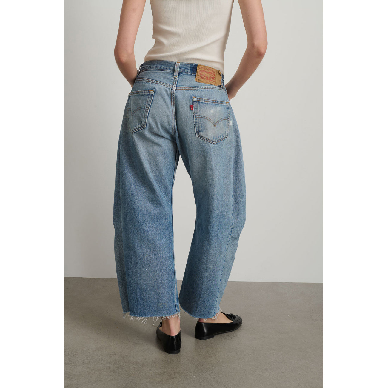 vintage lasso jean w/ hand tatted lace