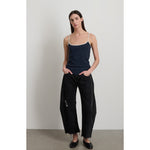 zora tank in navy + white