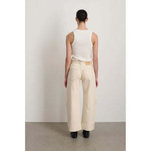 relaxed cuffed lasso in clair rinse