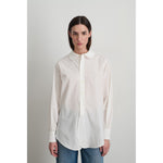 louisa shirt in white w/ hand tatted lace