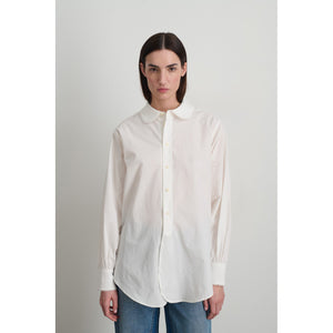 louisa shirt in white w/ hand tatted lace
