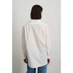 louisa shirt in white w/ hand tatted lace