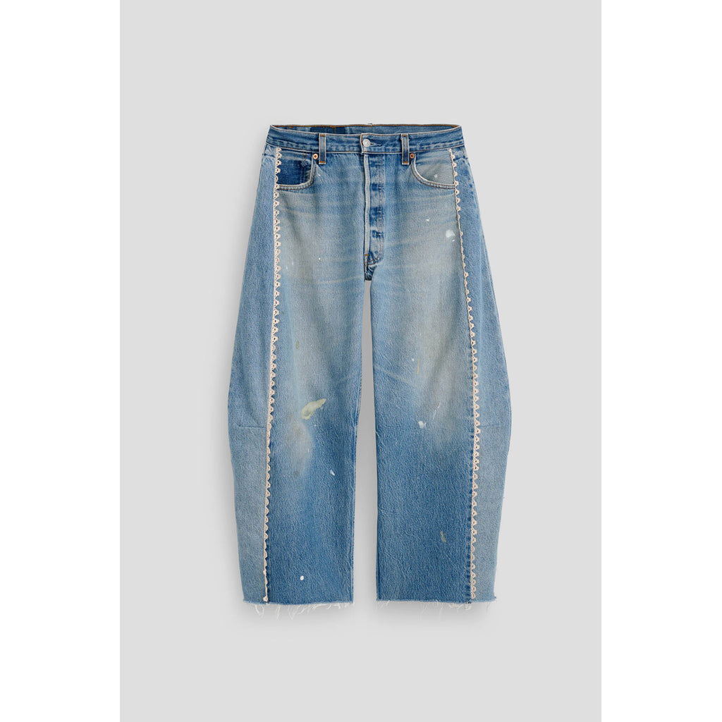 vintage lasso jean w/ hand tatted lace