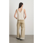 reworked culotte in vintage khaki