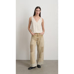 reworked culotte in vintage khaki