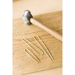 brass hammered hair pin