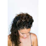 silver tiny duo hair pins