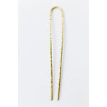 brass hammered hair pin