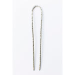 silver hammered hair pin