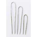 silver hammered hair pin