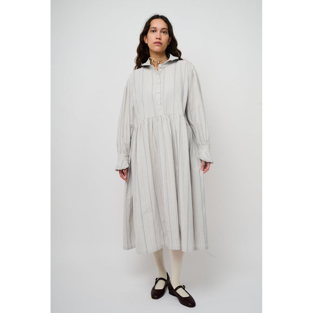 lydbrook dress in blue/brown/white