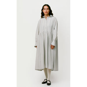 lydbrook dress in blue/brown/white