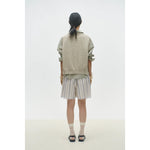flecked cotton waistcoat in natural