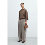 corduroy baggy pants in cobblestone