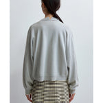 merino cardigan in pearl grey