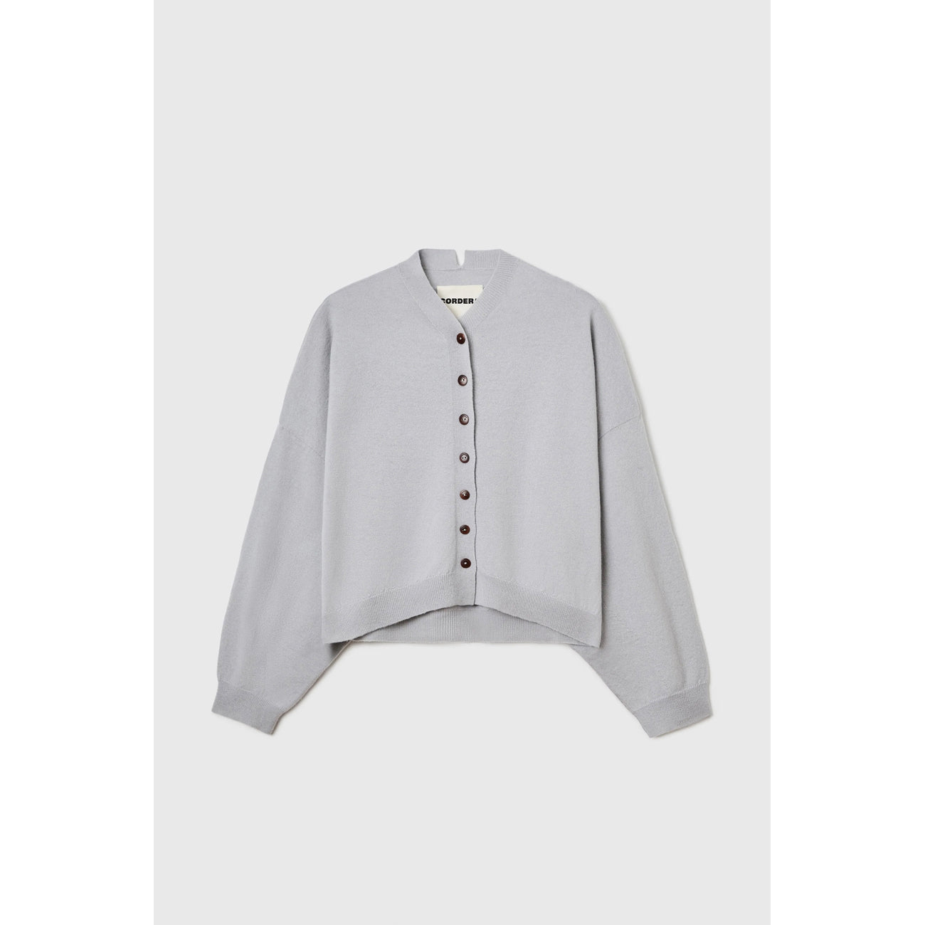 merino cardigan in pearl grey