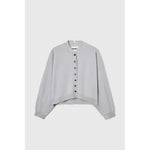 merino cardigan in pearl grey