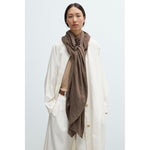 merino wool shawl in deep taupe