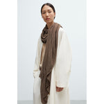 merino wool shawl in deep taupe