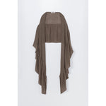 merino wool shawl in deep taupe