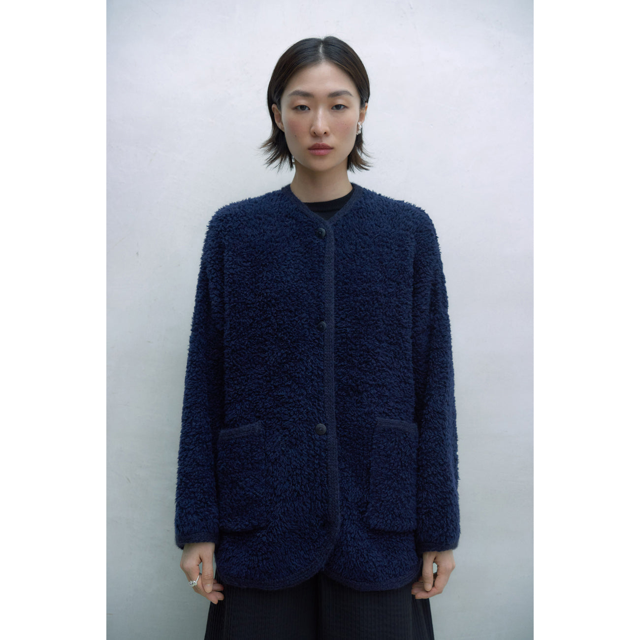 teddy jacket in navy