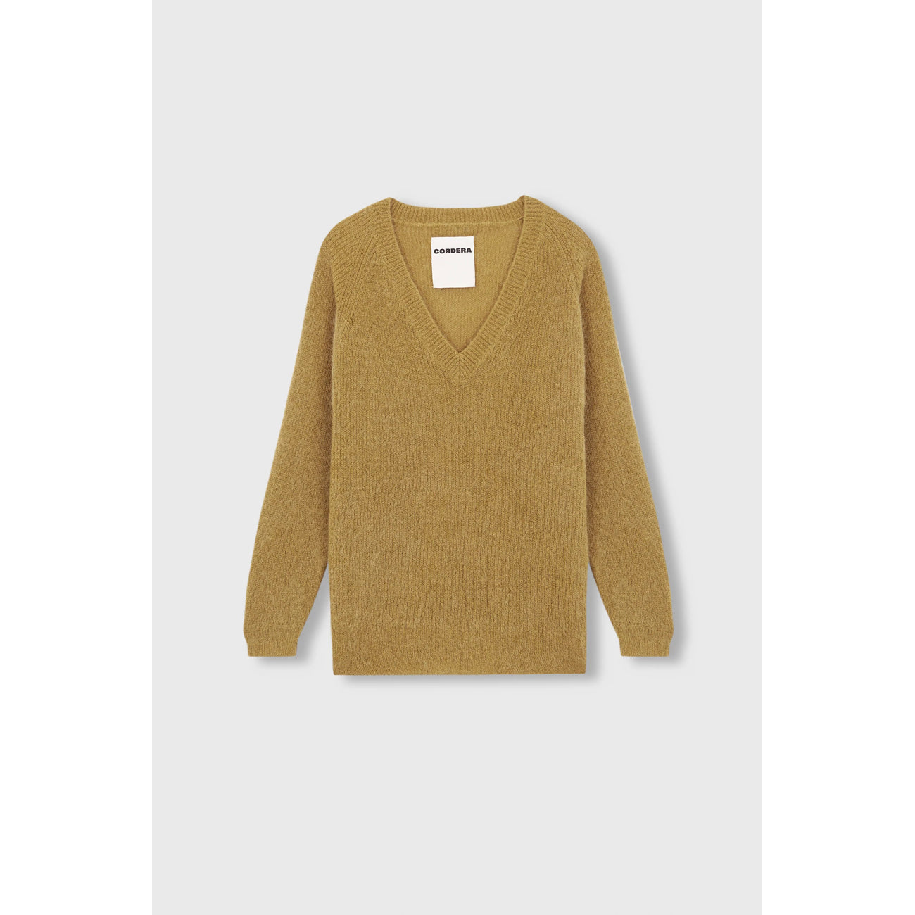 v-neck sweater in olive