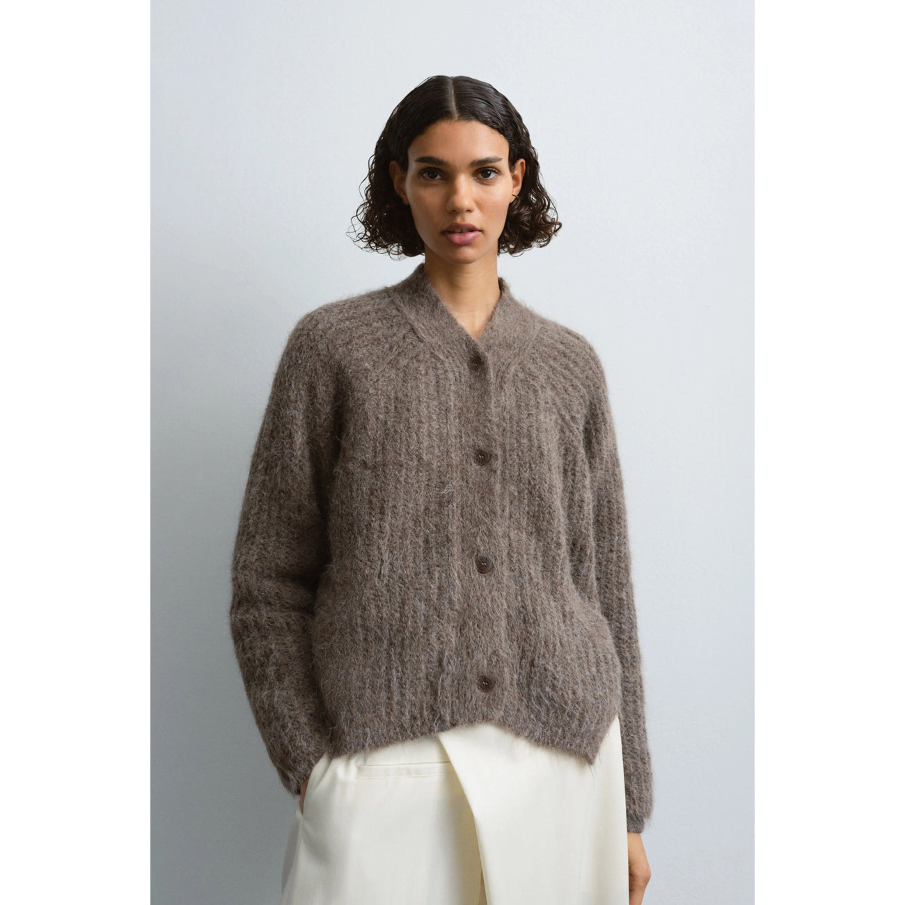 suri cardigan in taupe