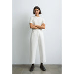 straight pants in off-white