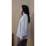 rage gathered top in cream