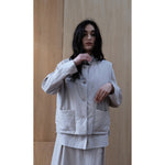 rire quilted vest in pearl