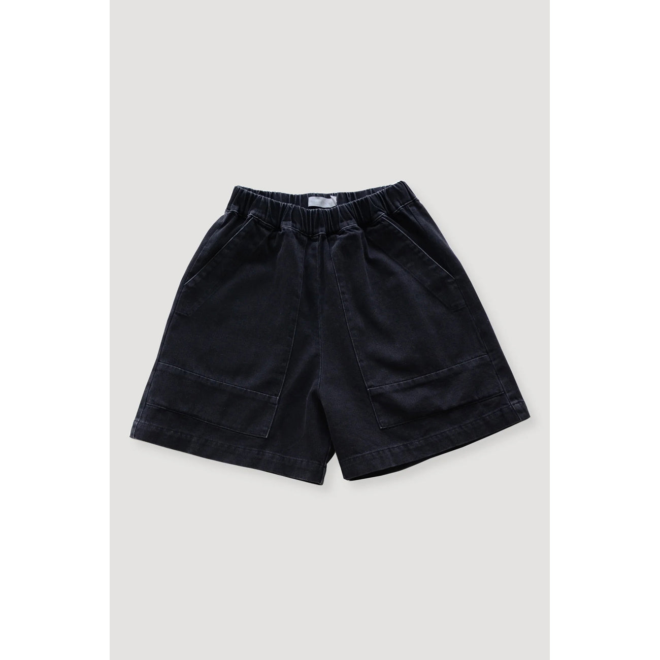 field short in faded black