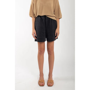 field short in faded black