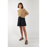field short in faded black