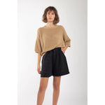 field short in faded black